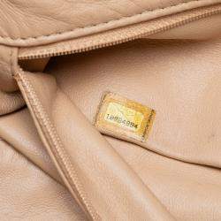 Pre Owned Chanel Brown Large CC Luxe Ligne Bowler Handbag