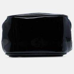 Pre Owned Chanel Black CC Patent Flap Crossbody