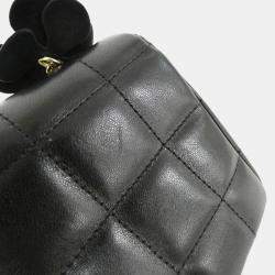 Pre Owned Chanel Black Lambskin Leather Shoulder Bag