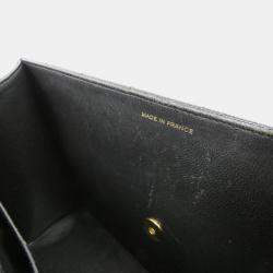 Pre Owned Chanel Black Calf Leather Shoulder Bag