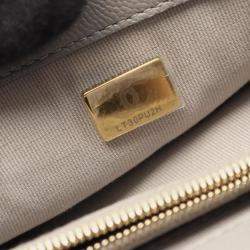 Pre Owned Chanel Matelasse Shoulder Bag In Calfskin Leather Gray