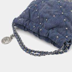 Pre Owned Chanel 22 Mini 2-Way Chain Hand/Shoulder Bag In Denim Blue