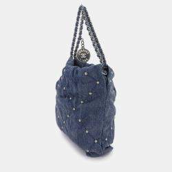 Pre Owned Chanel 22 Mini 2-Way Chain Hand/Shoulder Bag In Denim Blue