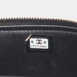 Pre Owned Chanel Matelasse Shoulder Bag Lambskin Leather Black