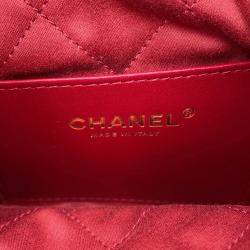Pre Owned Chanel 22 Mini Coco Mark Calfskin Handbag