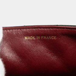 Pre Owned Chanel Mini Matelasse Coco Mark Chain Shoulder Bag In Black Lambskin