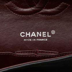 Pre Owned Chanel Matelasse 25 Double Flap Coco Mark Chain Shoulder Bag In Black Lambskin