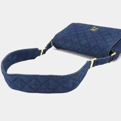 Pre Owned Chanel Matelasse Shoulder Bag In Denim Blue