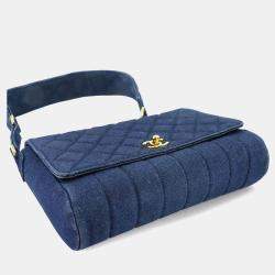 Pre Owned Chanel Matelasse Shoulder Bag In Denim Blue