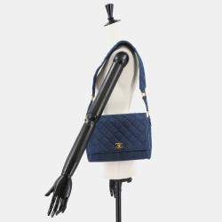 Pre Owned Chanel Matelasse Shoulder Bag In Denim Blue