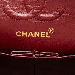 Pre Owned Chanel Matelasse 23 Coco Mark Double Flap Chain Shoulder Bag In Black Lambskin