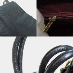 Pre Owned Chanel Matelasse Chain Shoulder Tote Bag Grained Calfskin