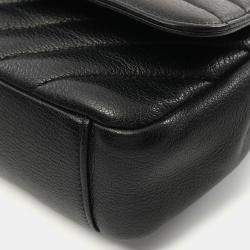 Pre Owned Chanel Coco Mark Quilted Flap Bag Shoulder Leather Black