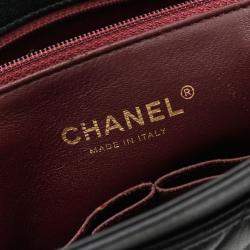 Pre Owned Chanel Coco Mark Quilted Flap Bag Shoulder Leather Black