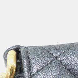 Pre Owned Chanel Chain Lambskin Leather Clutch