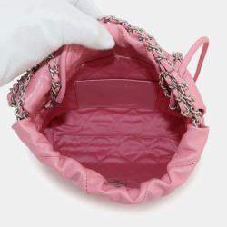 Pre Owned Chanel 22 Mini 2-Way Chain Hand/Shoulder Bag In Pink Calfskin