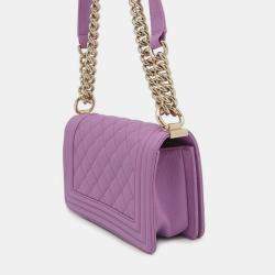 Pre Owned Chanel Boy Small Matelasse Coco Mark Chain Shoulder Bag