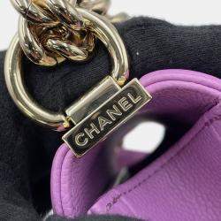 Pre Owned Chanel Boy Small Matelasse Coco Mark Chain Shoulder Bag