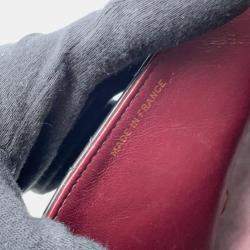 Pre Owned Chanel Chain Shoulder Bag Matelasse 25 Coco Mark Diana Lambskin Black