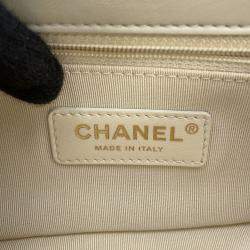 Pre Owned Chanel Chain Shoulder Bag Matelasse Coco Mark Calf Leather