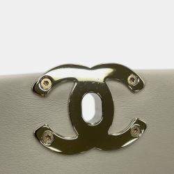 Pre Owned Chanel Chain Shoulder Bag Matelasse Coco Mark Calf Leather