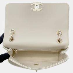 Pre Owned Chanel Chain Shoulder Bag Matelasse Coco Mark Calf Leather