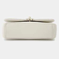 Pre Owned Chanel Chain Shoulder Bag Matelasse Coco Mark Calf Leather