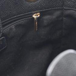 Pre Owned Chanel Matelasse Pst Tote Bag Caviar Skin Grained Calf Black