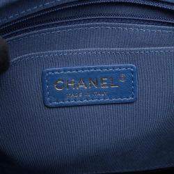 Pre Owned Chanel Matelasse Backpack Lambskin Sheepskin Blue