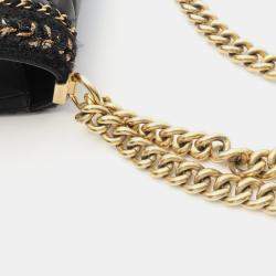 Pre Owned Chanel Boy Chanel Matelasse Shoulder Bag Lambskin Leather Black