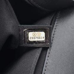 Pre Owned Chanel Boy Chanel Large Matelasse Shoulder Bag In Lambskin Fabric Black/Gold