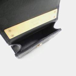 Pre Owned Chanel Chevron V-Stitch Shoulder Bag Leather Navy