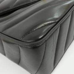 Pre Owned Chanel Leather Black Shoulder Bag