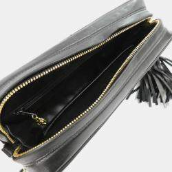 Pre Owned Chanel Leather Black Shoulder Bag