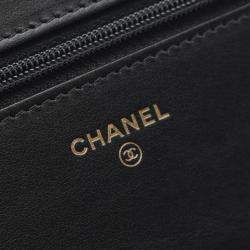 Pre Owned Chanel Boy Chanel Shoulder Bag In Grained Calfskin Leather Black