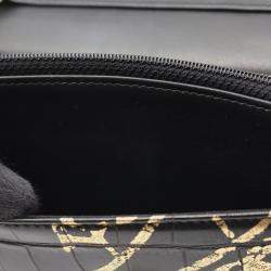 Pre Owned Chanel 2.55 Shoulder Bag Leather Black And Gold