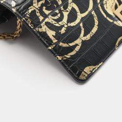 Pre Owned Chanel 2.55 Shoulder Bag Leather Black And Gold