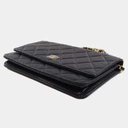 Pre Owned Chanel Timeless Classic Line Chain Wallet