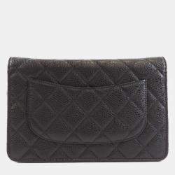 Pre Owned Chanel Timeless Classic Line Chain Wallet