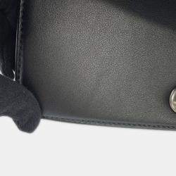 Pre Owned Chanel Boy Small Chain Shoulder Bag With Coco Mark Black And White