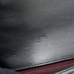 Pre Owned Chanel Boy Small Chain Shoulder Bag With Coco Mark Black And White