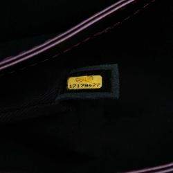 Pre Owned Chanel Purple Small Bicolor Quilted Aged Calfskin Lady Pearly Flap