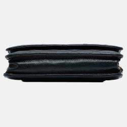 Pre Owned Chanel Black CC Quilted Caviar Wallet on Chain