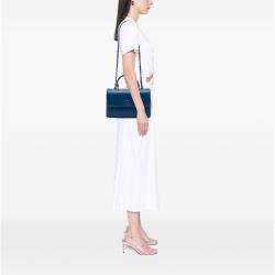 Pre Owned Chanel Blue Medium Lambskin Trendy CC Top Handle Bag