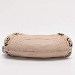Pre Owned Chanel Beige Leather LAX Chain Shoulder Bag