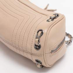 Pre Owned Chanel Beige Leather LAX Chain Shoulder Bag