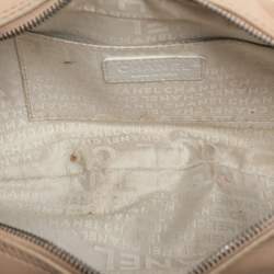 Pre Owned Chanel Beige Leather LAX Chain Shoulder Bag