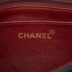 Pre Owned Chanel Black Small Lambskin Diana Flap
