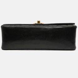 Pre Owned Chanel Black Small Lambskin Diana Flap
