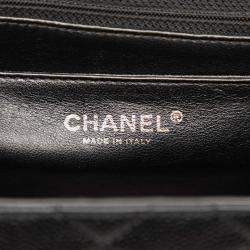 Pre Owned Chanel Black CC Quilted Caviar Kelly Top Handle Bag